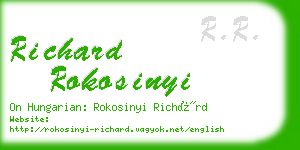 richard rokosinyi business card